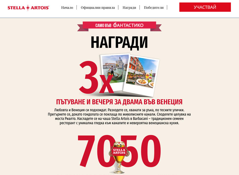 Разработване на промо сайт: „Some things are worth more!“ 2